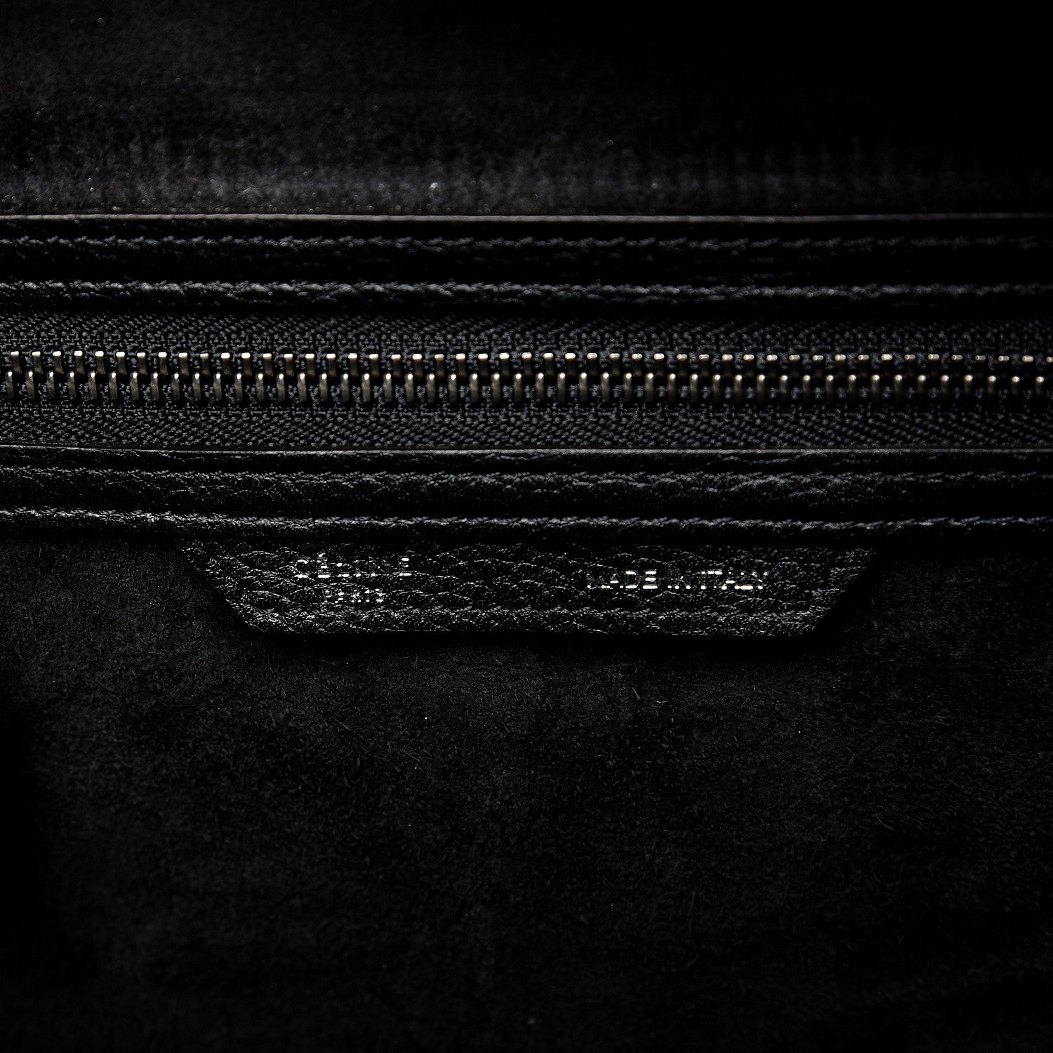 Celine Drummed Calfskin Micro Luggage Black 7 of 9