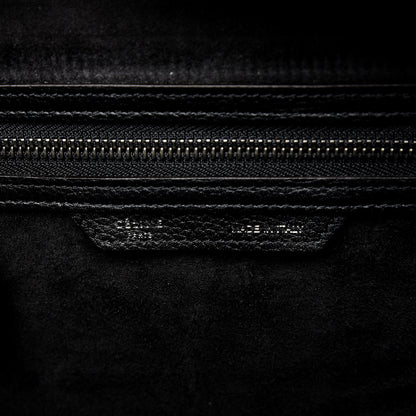 Celine Drummed Calfskin Micro Luggage Black 7 of 9