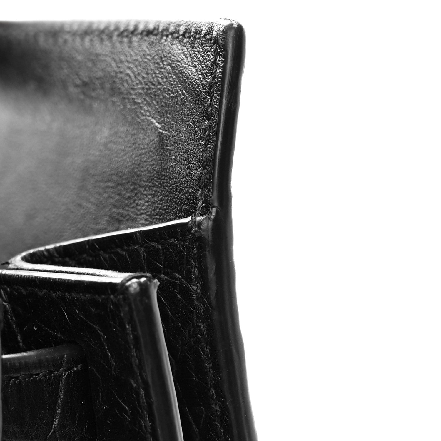 Saint Laurent Calfskin Crocodile Embossed Large Sac De Jour Carryall Black 25 of 26