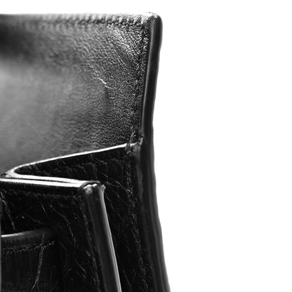 Saint Laurent Calfskin Crocodile Embossed Large Sac De Jour Carryall Black 25 of 26