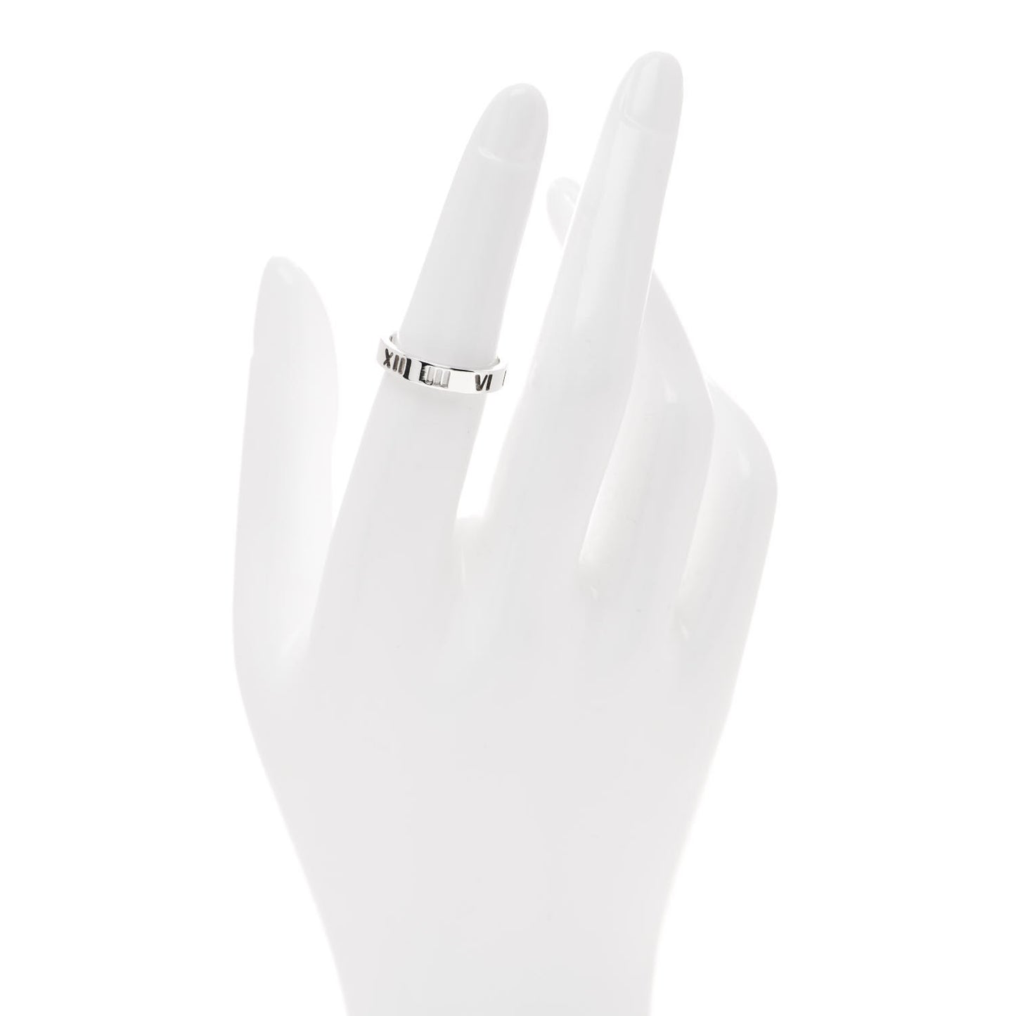 Sterling Silver Narrow Atlas Pierced Ring 51 5.75