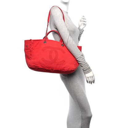 Chanel Canvas Large Double Face Shopping Tote Red 2 of 12