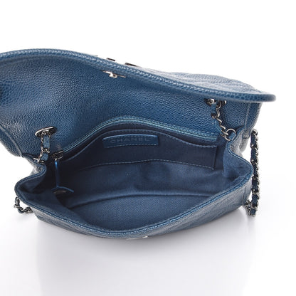 Chanel Caviar Small Natural Beauty Flap Blue 5 of 8