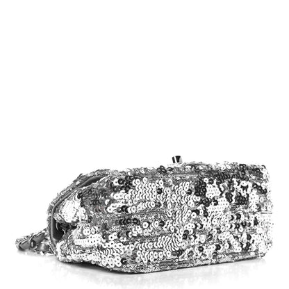 Chanel Sequin Mini Square Flap Grey 4 of 9