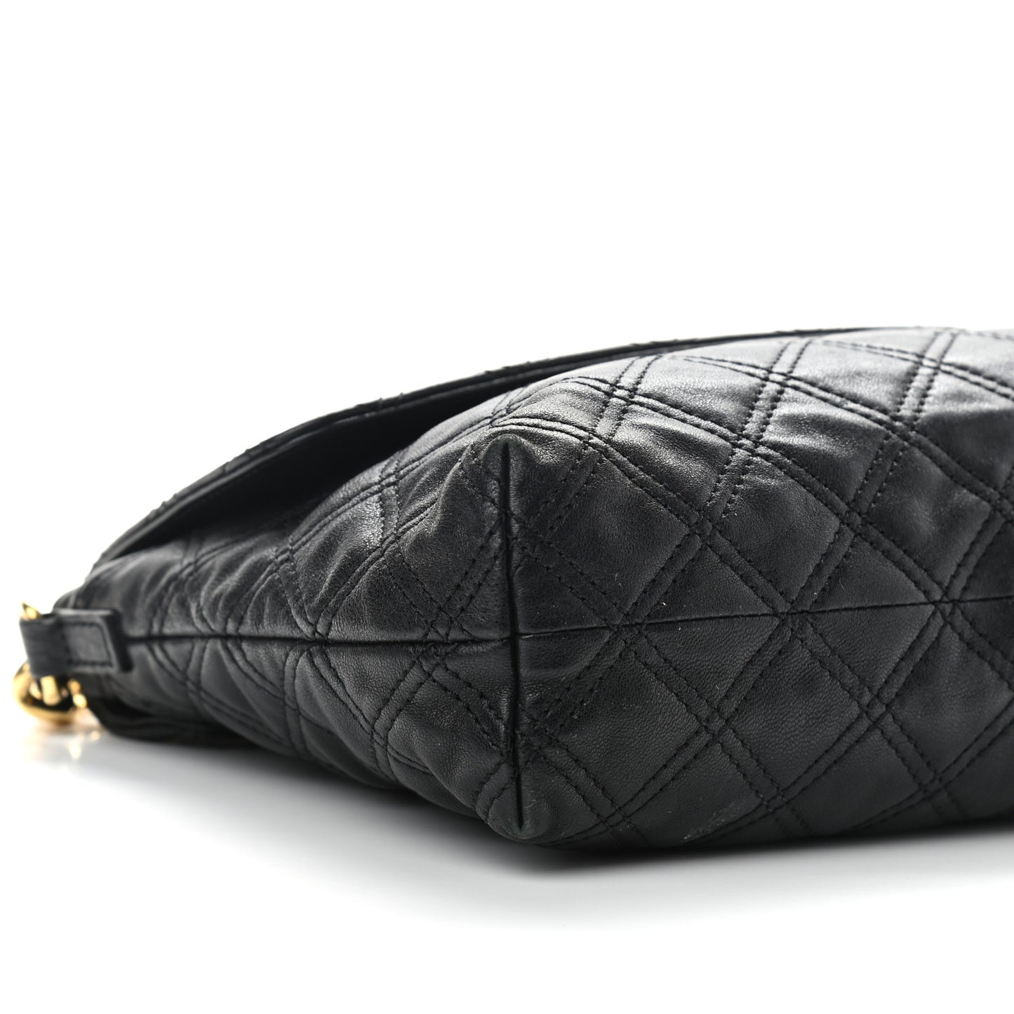 Lambskin Quilted The Large Single Flap Black
