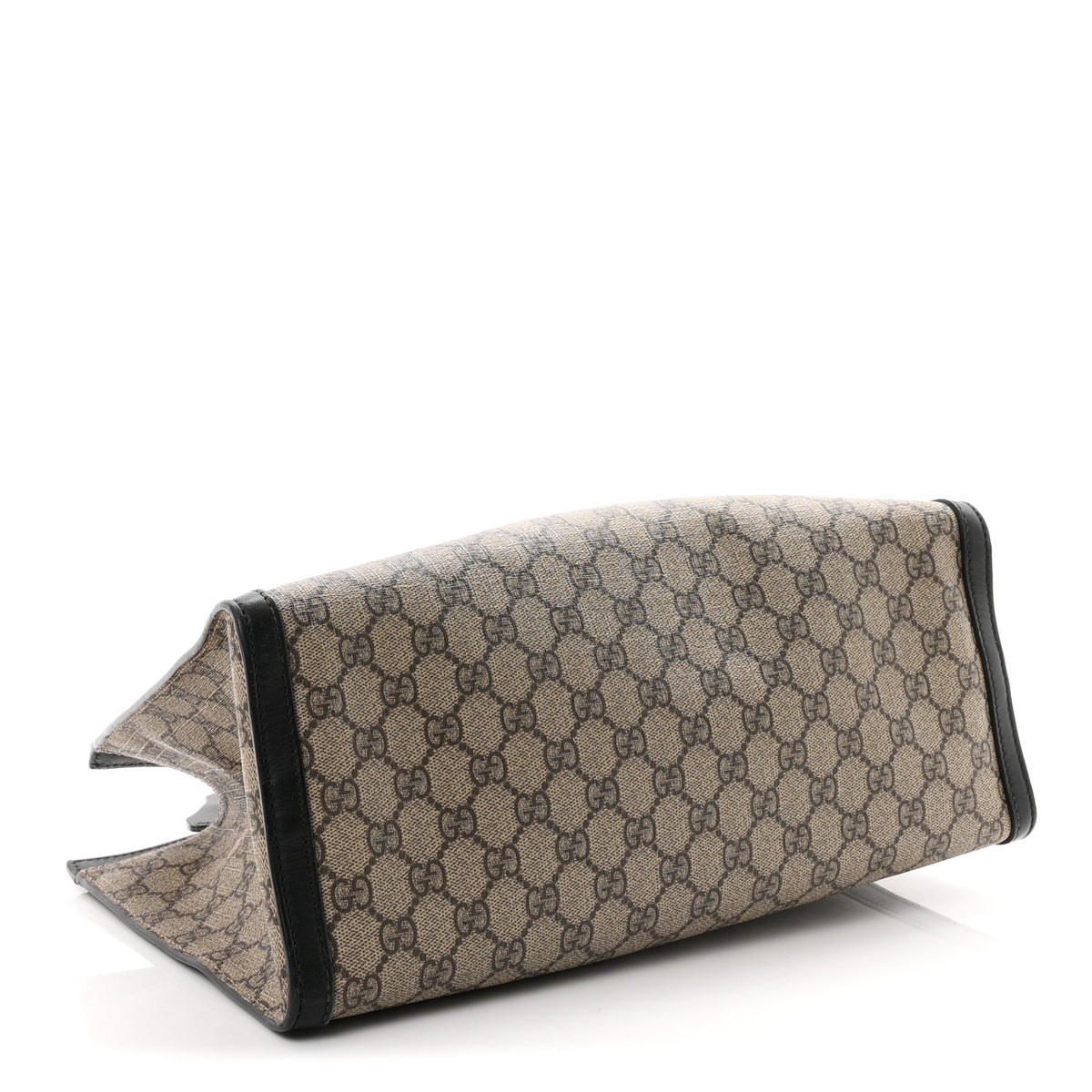GG Supreme Monogram Medium Padlock Tote Black