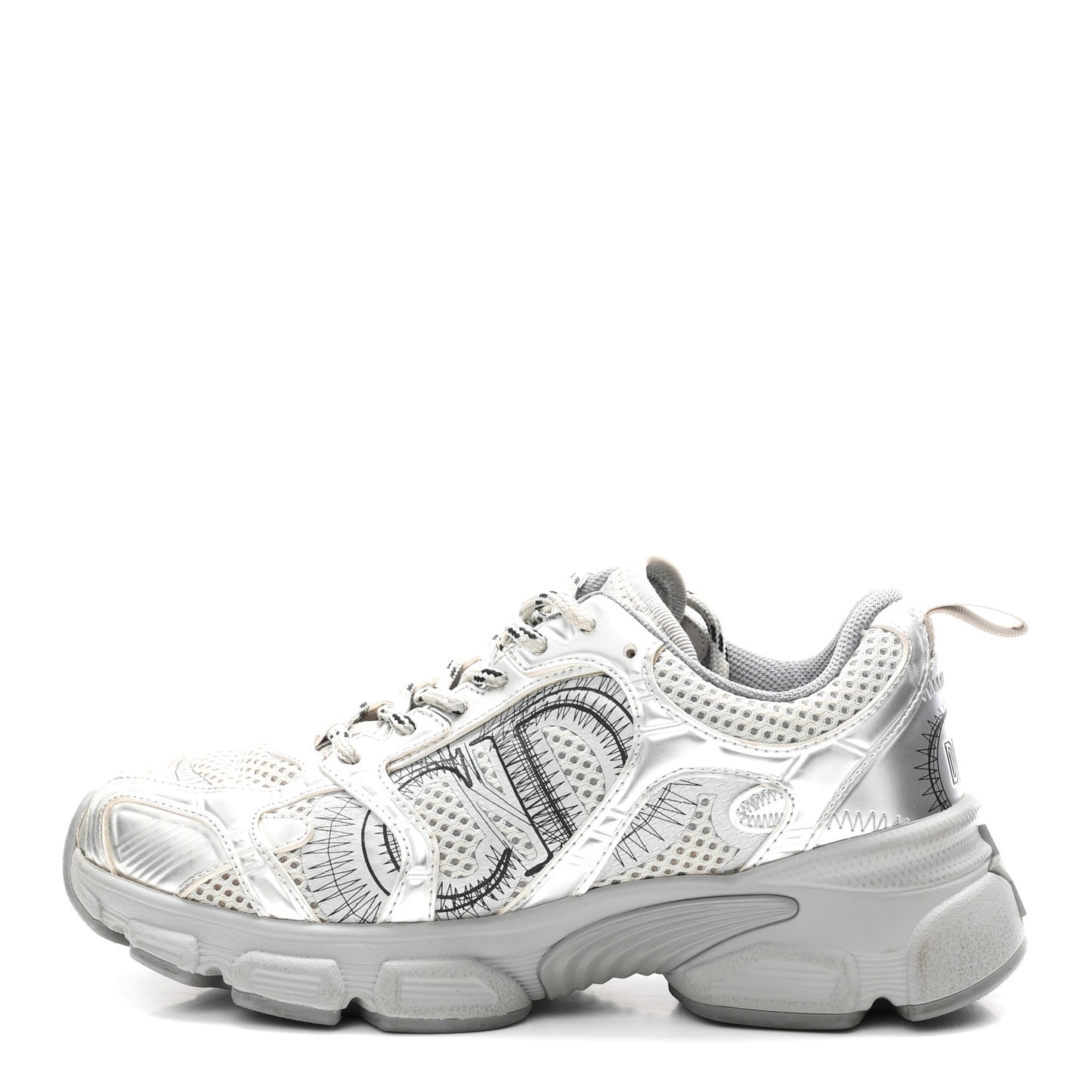 Technical Mesh Dior Chrono Sneakers 36 Silver