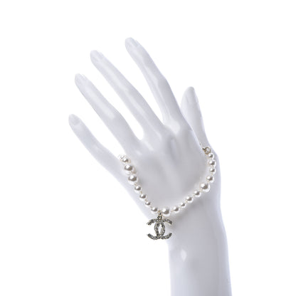 Chanel Pearl Crystal CC Bracelet Gold 2 of 5