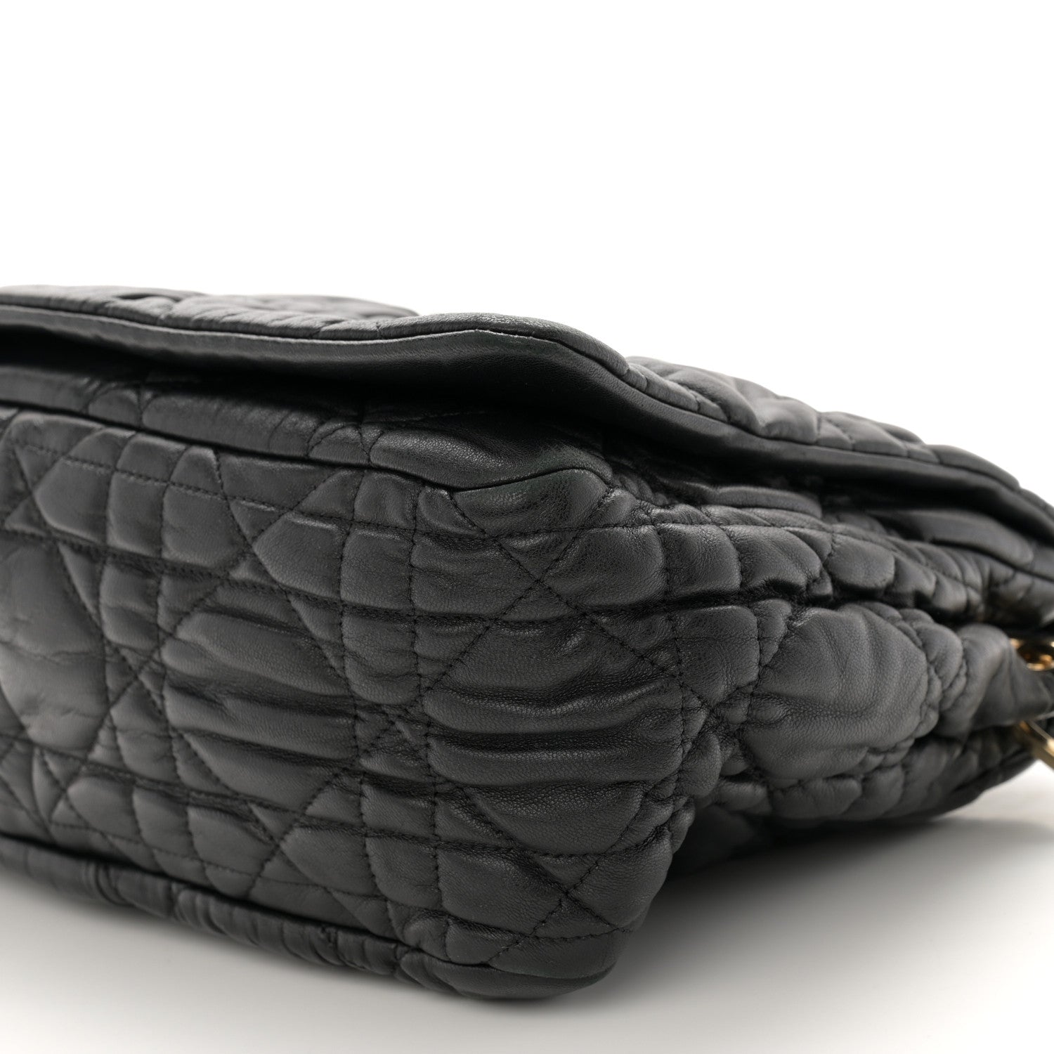 Christian Dior Lambskin Cannage Medium Delidior Flap Bag Black 10 of 13