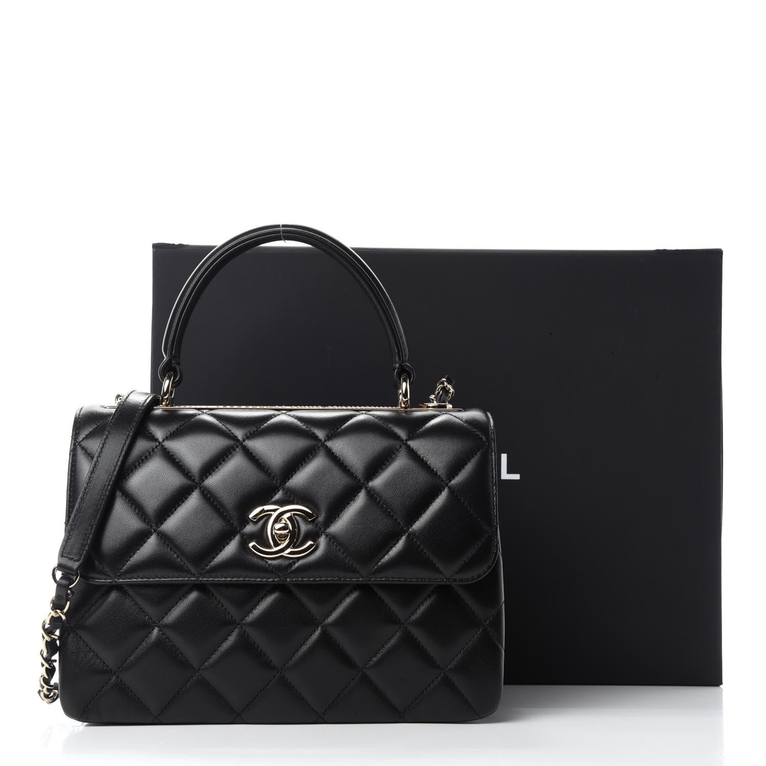 Chanel Lambskin Quilted Small Trendy CC Dual Handle Flap Bag Black 11 of 11