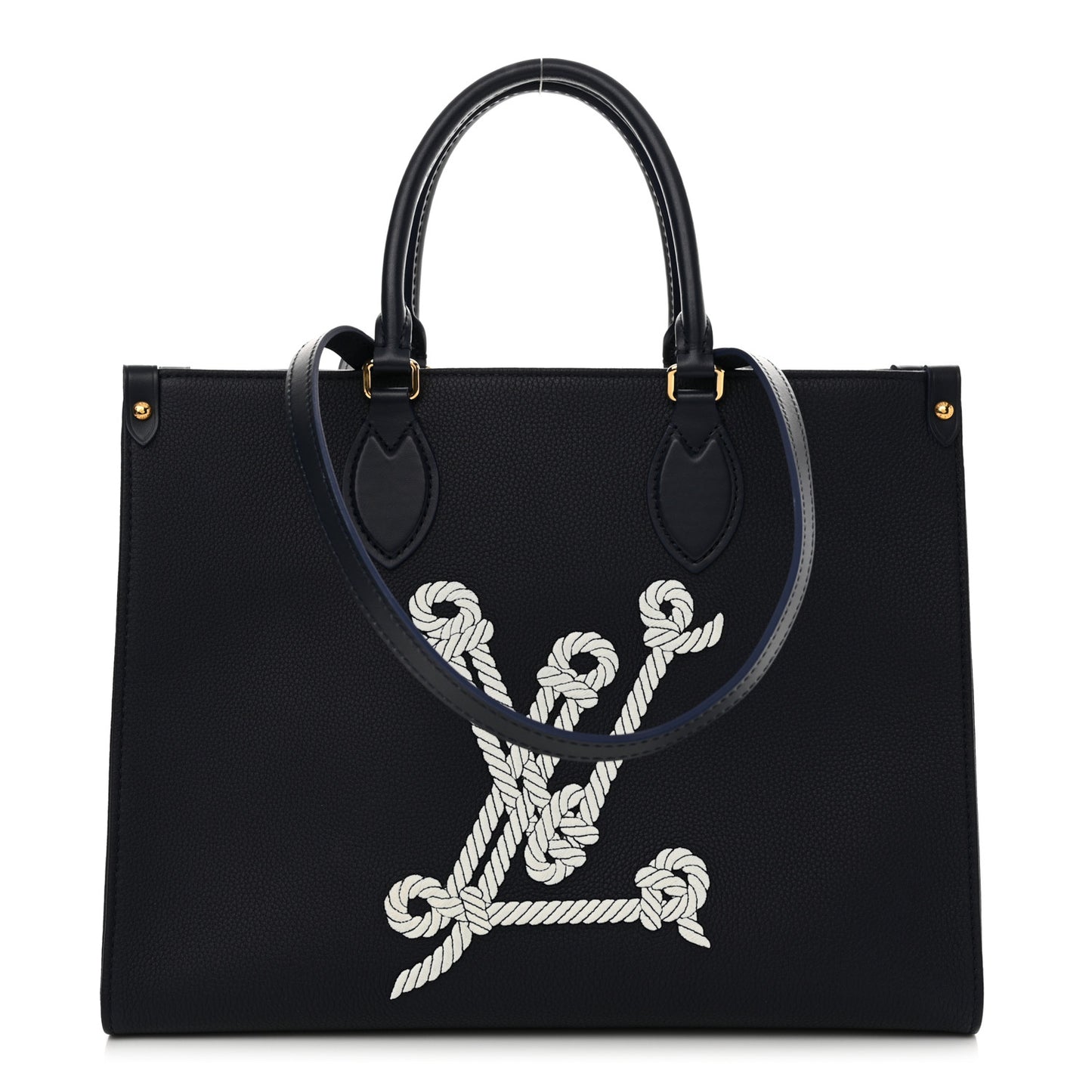 Grained Calfskin Nautical Onthego MM Navy Blue