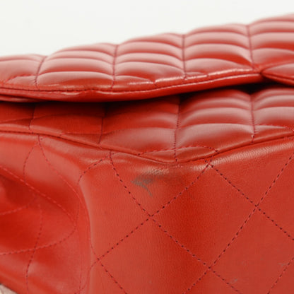 Chanel Lambskin Quilted Jumbo Double Flap Red 10 of 10