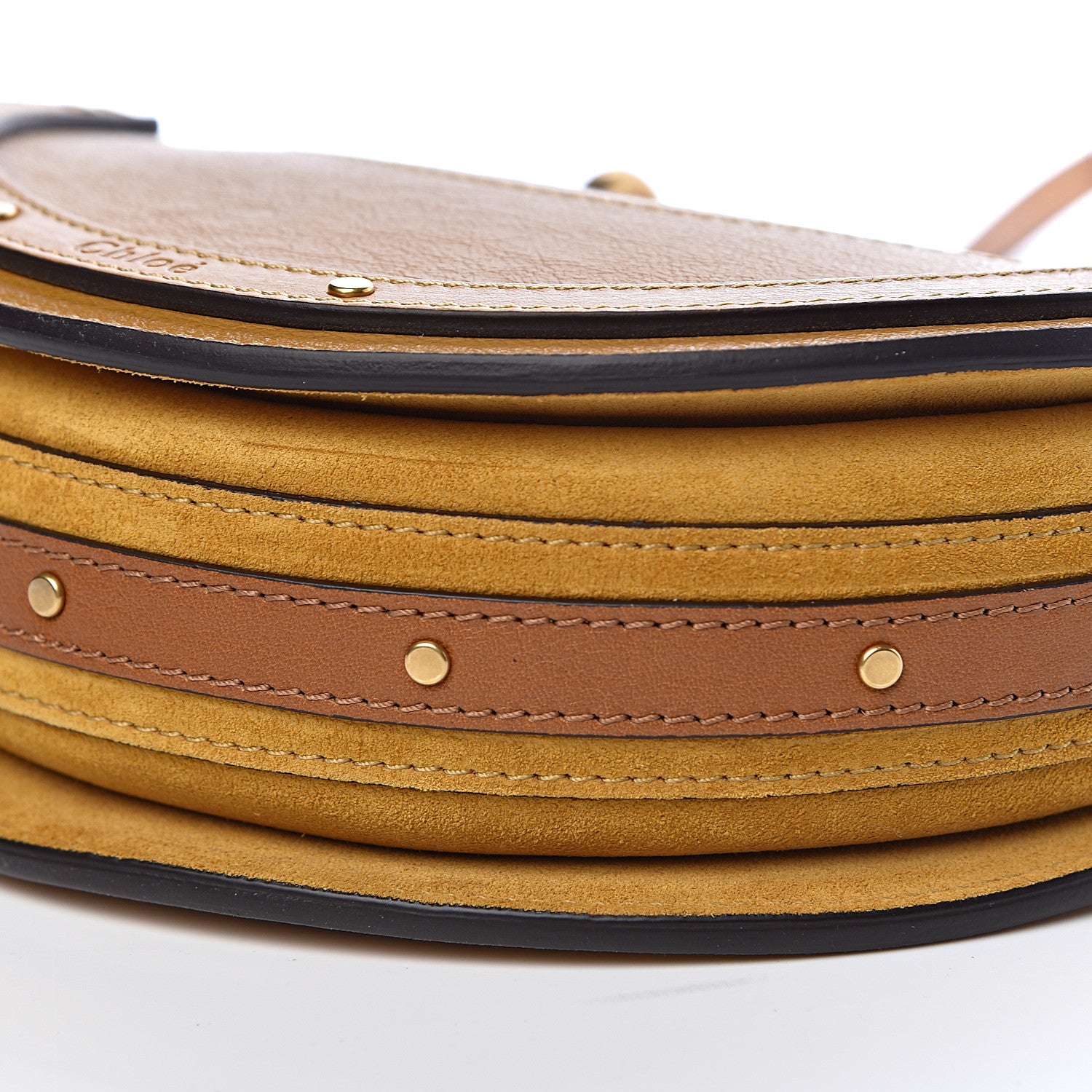 Chloe Calfskin Suede Small Pixie Bag Mustard Brown 10 of 10