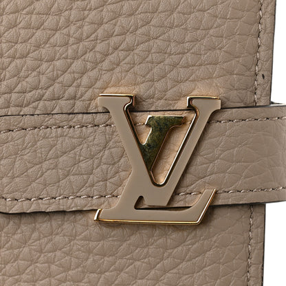 Louis Vuitton Taurillon LV Vertical Capucines Wallet Galet Aquamarine 7 of 9
