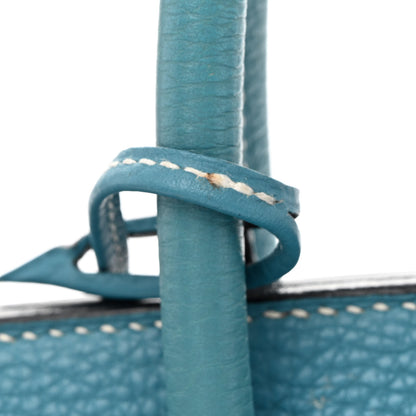 Hermes Taurillon Clemence Birkin 30 Blue Jean 11 of 14