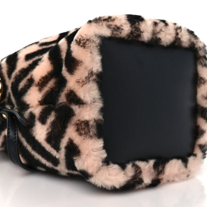 Fendi Shearling F is Fendi Macro FF 1974 Diagonal Mini Mon Tresor Bucket Bag Light Rose Black 9 of 10