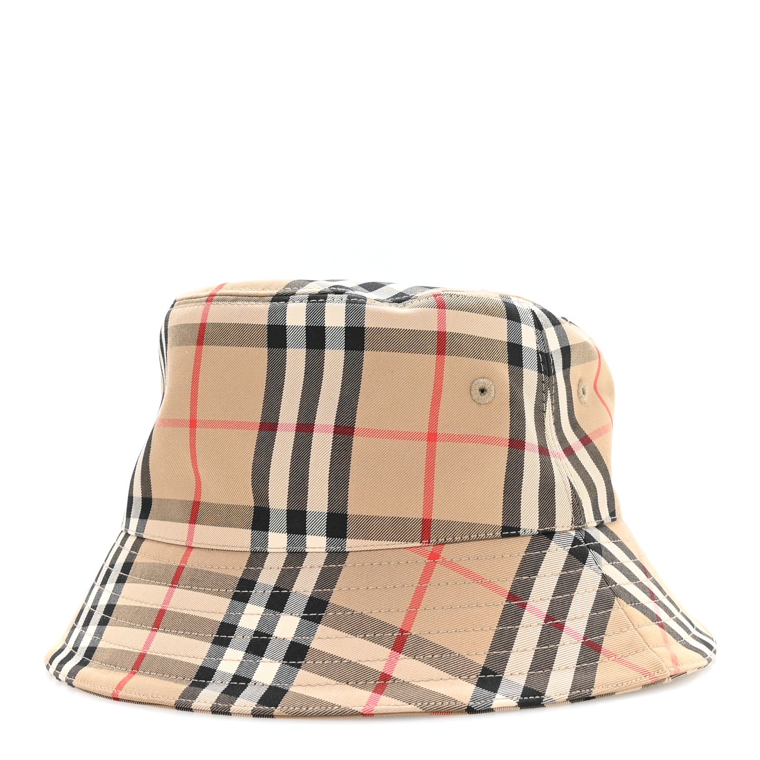 Burberry Technical Cotton Vintage Check Bucket Hat M Archive Beige 1 of 9