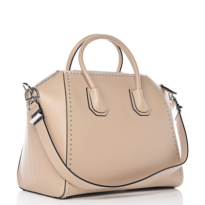 Givenchy Calfskin Medium Studded Antigona Beige Buff 3 of 12