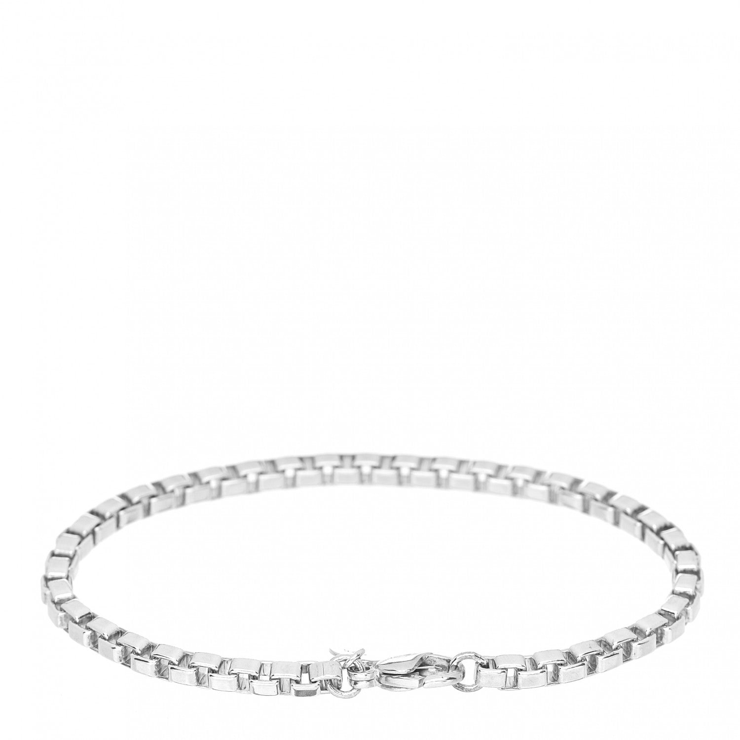 Tiffany Sterling Silver 4mm Venetian Link Bracelet 2 of 3