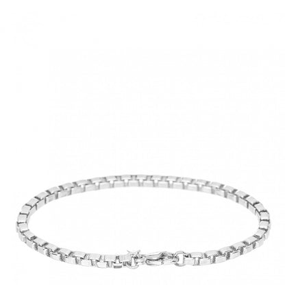 Tiffany Sterling Silver 4mm Venetian Link Bracelet 2 of 3