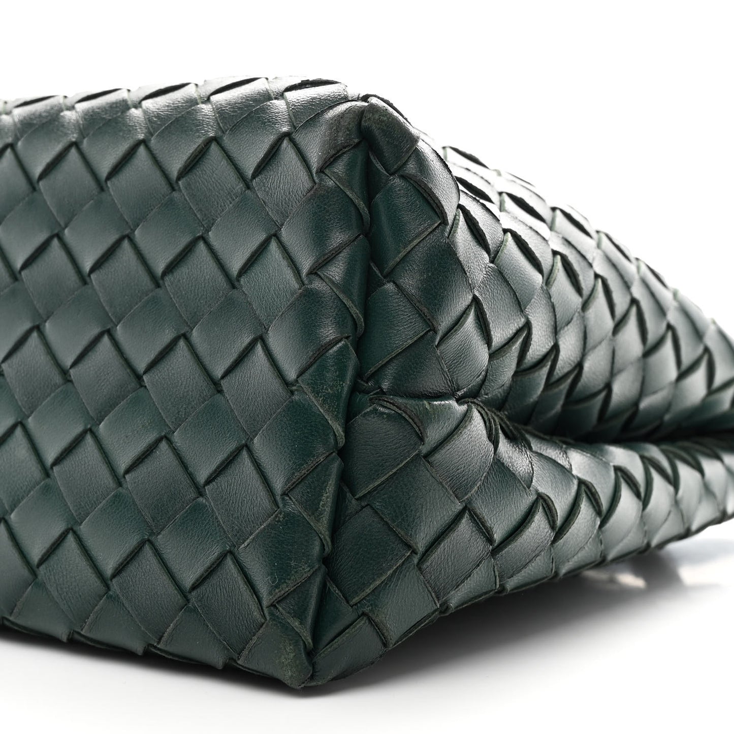Nappa Intrecciato Medium Andiamo Shoulder Bag Emerald Green