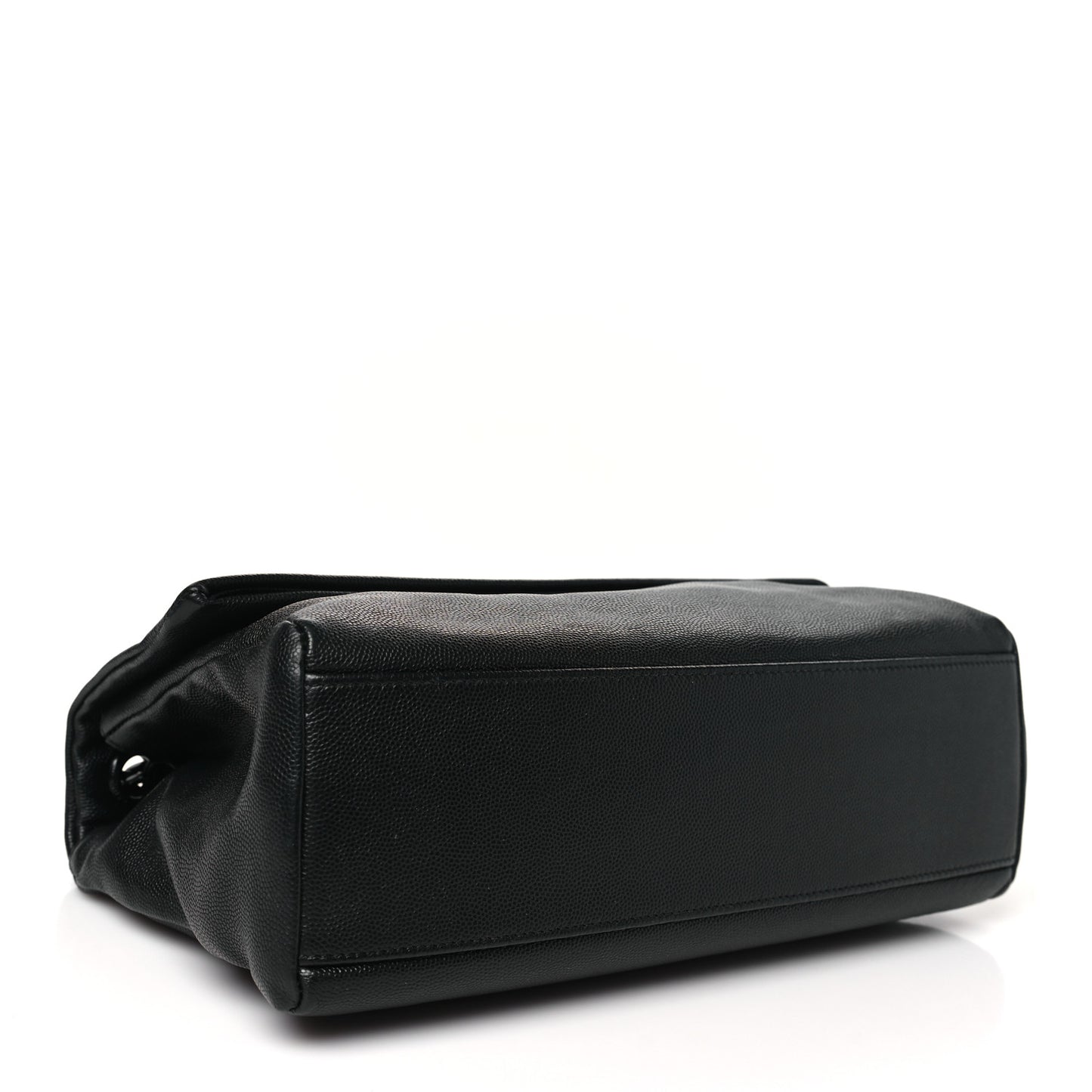 Grain De Poudre Medium West Hollywood Monogram Fold-Over Black