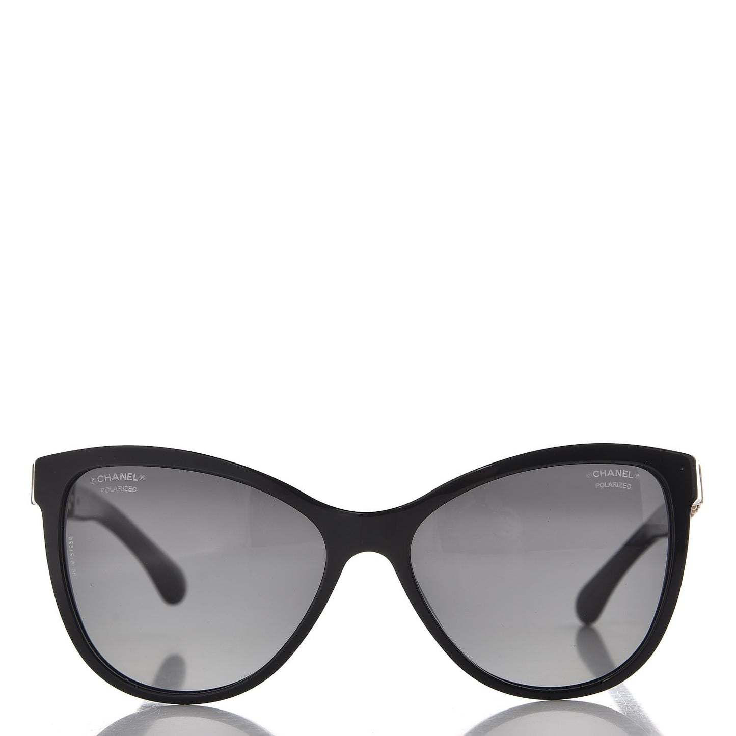 Cat Eye Chain Polarized Sunglasses 5326 Black