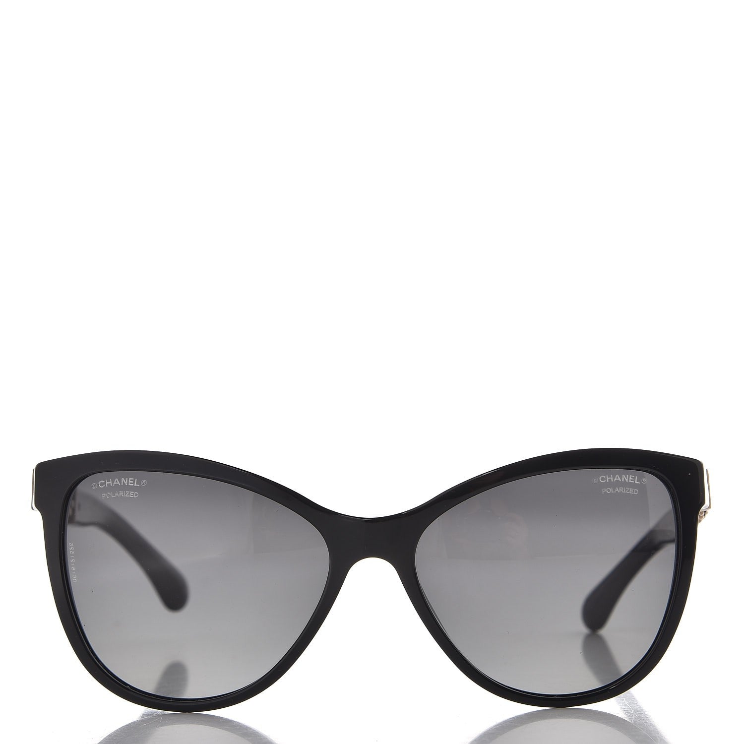 Chanel Cat Eye Chain Polarized Sunglasses 5326 Black 3 of 20