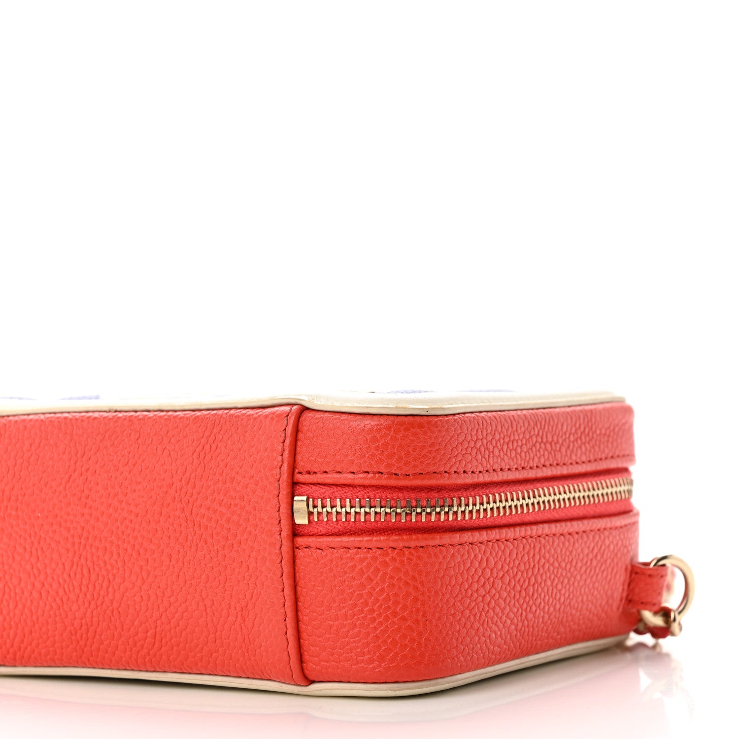 Chanel Caviar Quilted Filigree Vanity Clutch With Chain Blue White Red 10 of 10