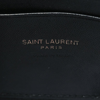Saint Laurent Grain De Poudre Matelasse Monochrome Monogram Mini Lou Camera Bag Black 6 of 10