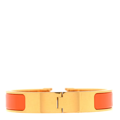 Hermes Enamel Narrow Clic Clac H Bracelet PM Orange 3 of 5