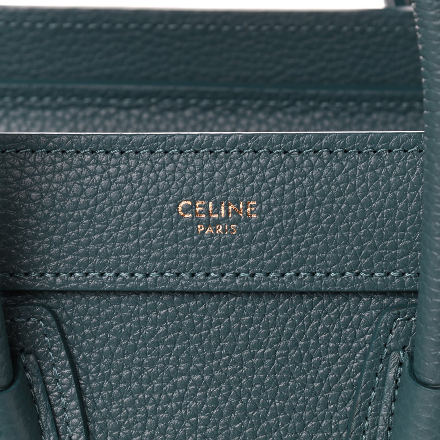 Drummed Calfskin Nano Luggage Celadon