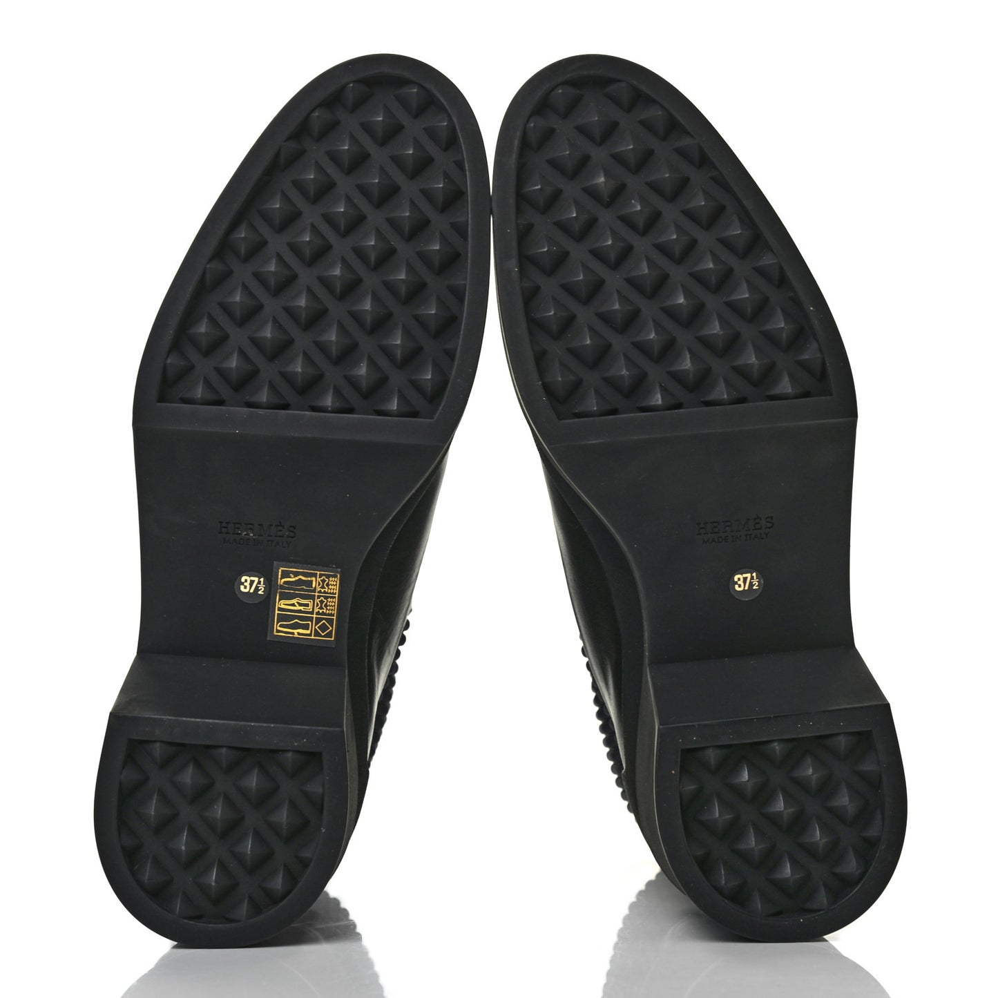 Calfskin Platform Ankle Boots 37.5 Black