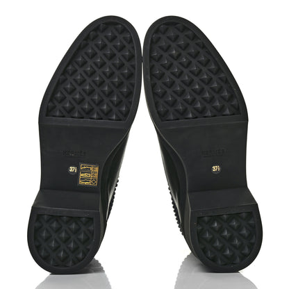 Hermes Calfskin Platform Ankle Boots 37.5 Black 5 of 7
