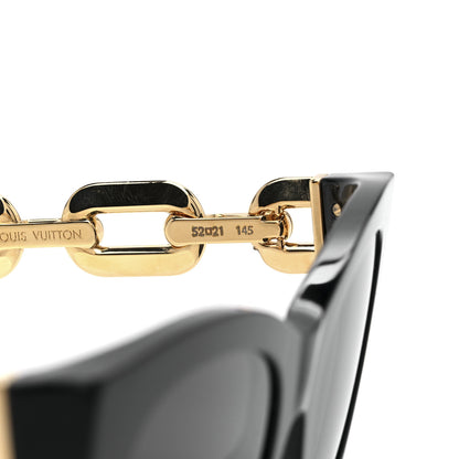Louis Vuitton Acetate Metal LV Edge Sunglasses Z1631E Black 8 of 11