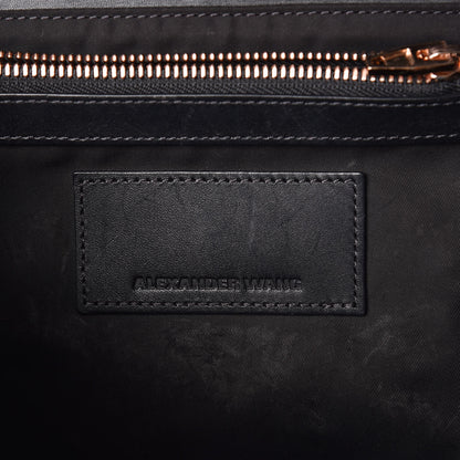 Alexander Wang Pebbled Calfskin Prisma Skeletal Backpack Black Rose Gold Hardware 6 of 13