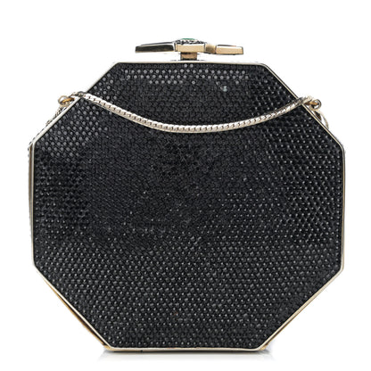 Judith Leiber Swarovski Crystal Minaudiere Clutch Black 1 of 16