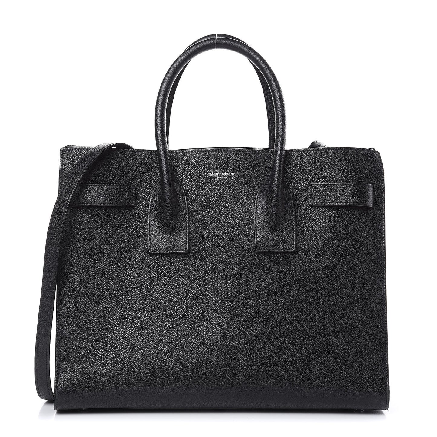 Grained Calfskin Small Sac De Jour Black
