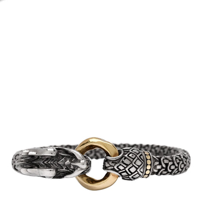 John Hardy Sterling Silver 18K Yellow Gold 6mm Naga Dragon Bracelet 2 of 4