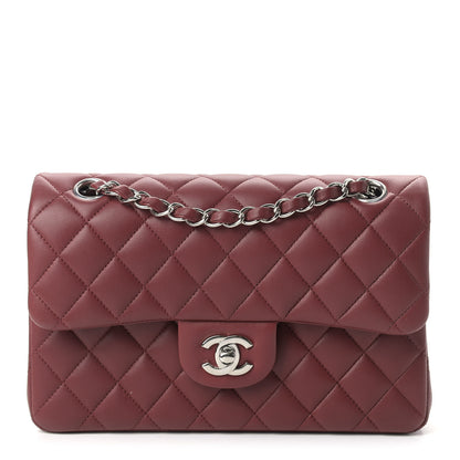 Chanel Lambskin Quilted Small Double Flap Dark Red 1 of 9
