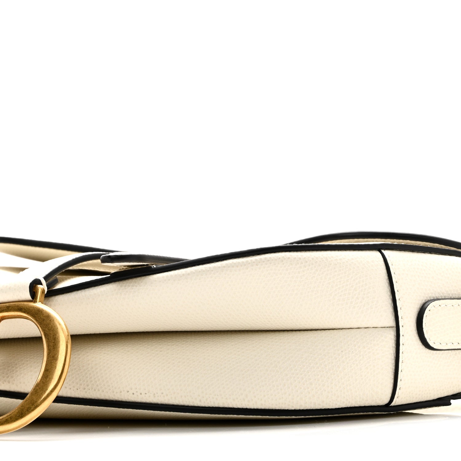 Christian Dior Grained Calfskin Saddle Bag White 10 of 11