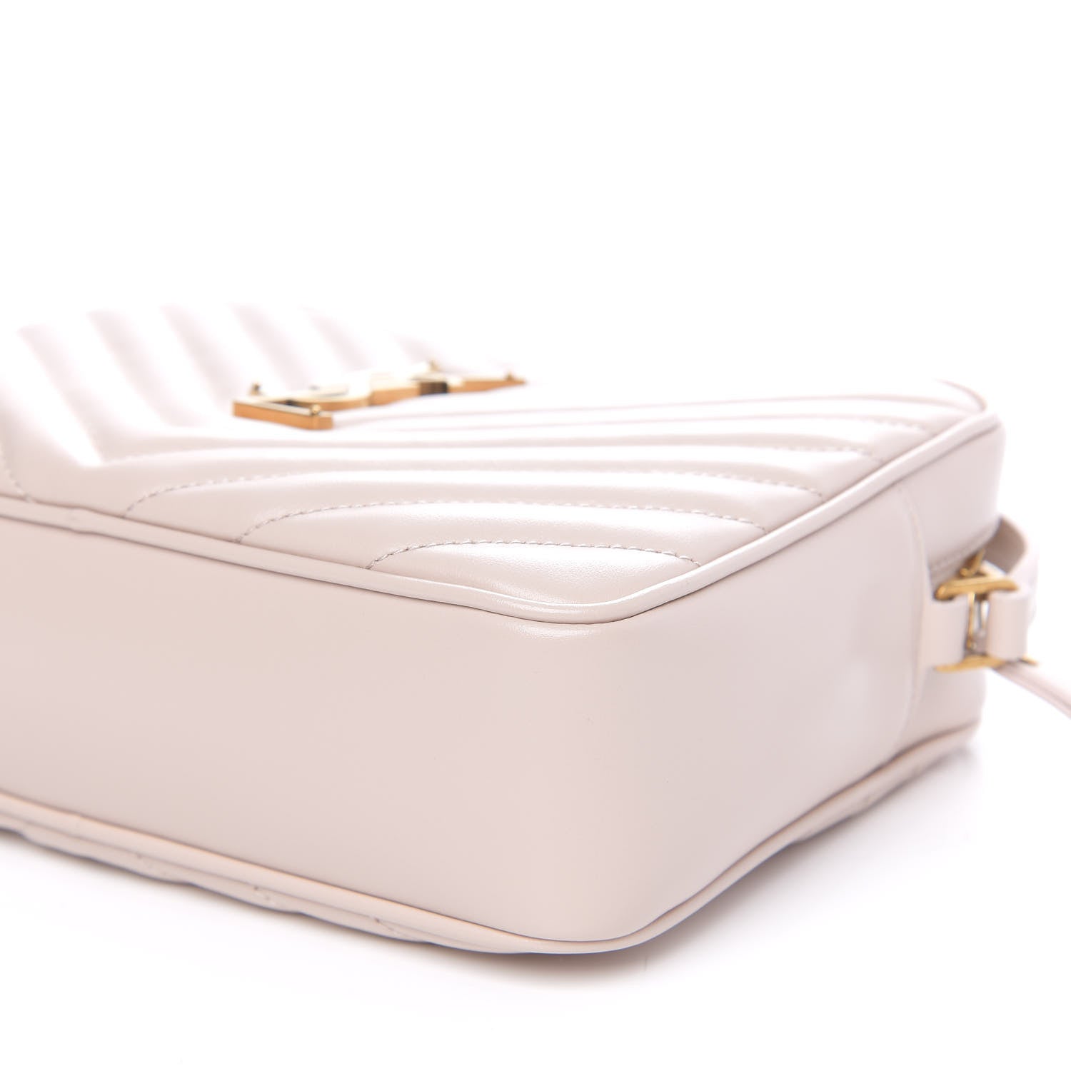 Saint Laurent Calfskin Matelasse Monogram Lou Camera Bag Beige 8 of 9