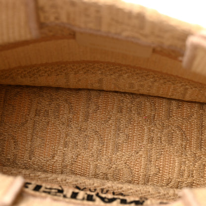 Christian Dior Raffia Oblique Mini Toile De Jouy Book Tote With Strap Beige 5 of 12