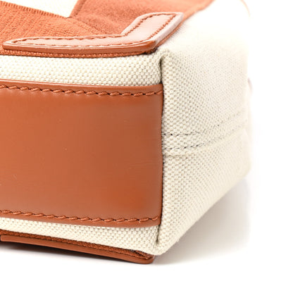 Balenciaga Cotton Canvas Satin Calfskin Navy Cabas XS Naturel Caramel 10 of 12