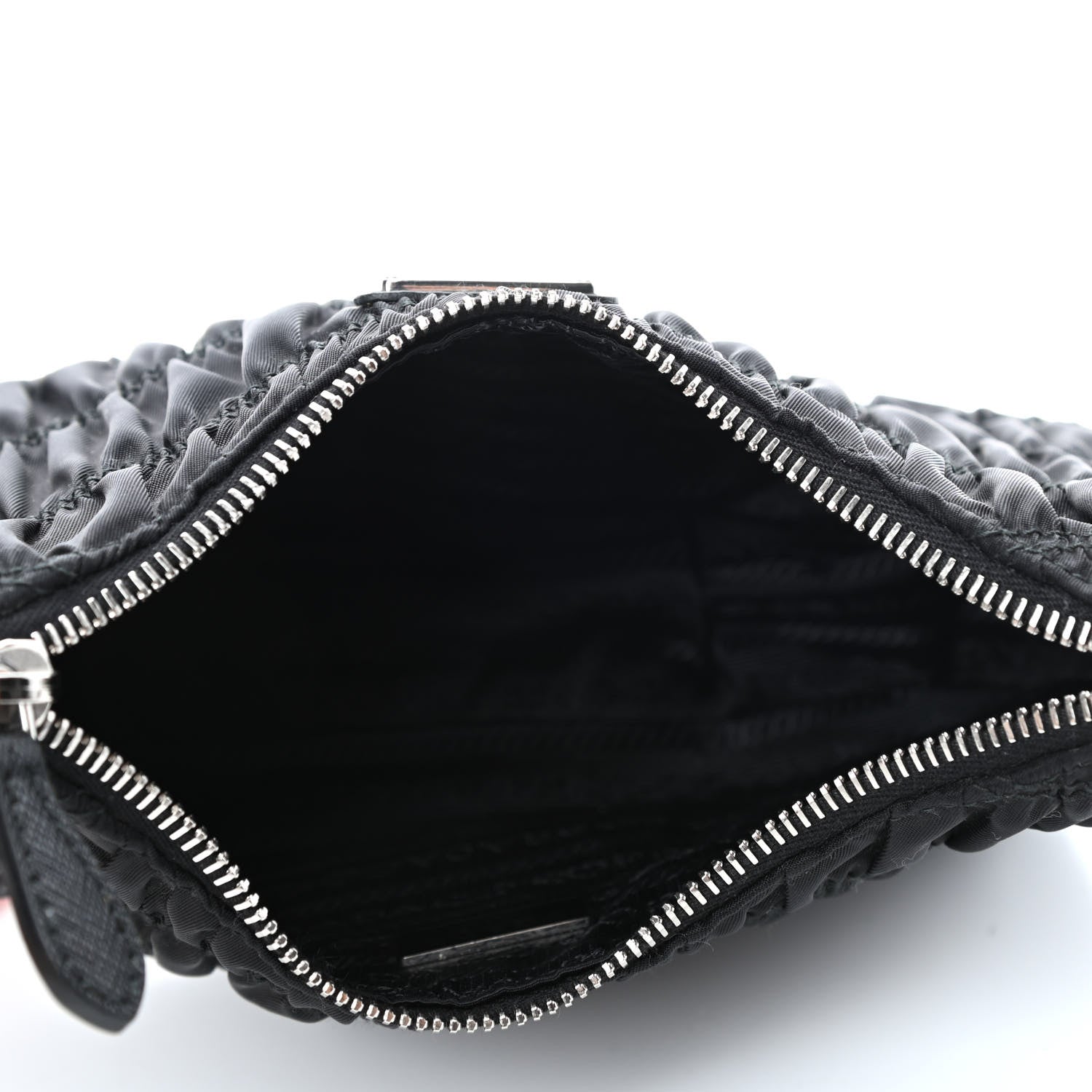 Prada Tessuto Nylon Gaufre Shoulder Bag Black 4 of 4