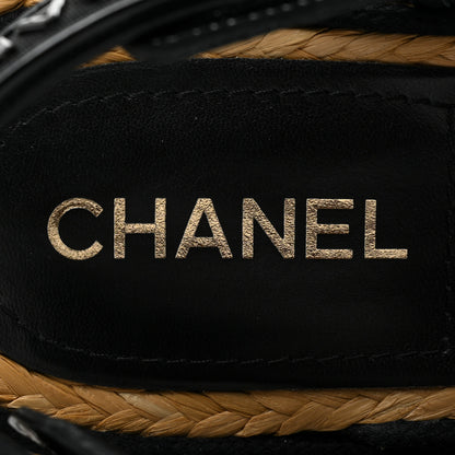 Chanel Mesh Patent Calfskin Velcro Dad Sandals 41 Black 8 of 8