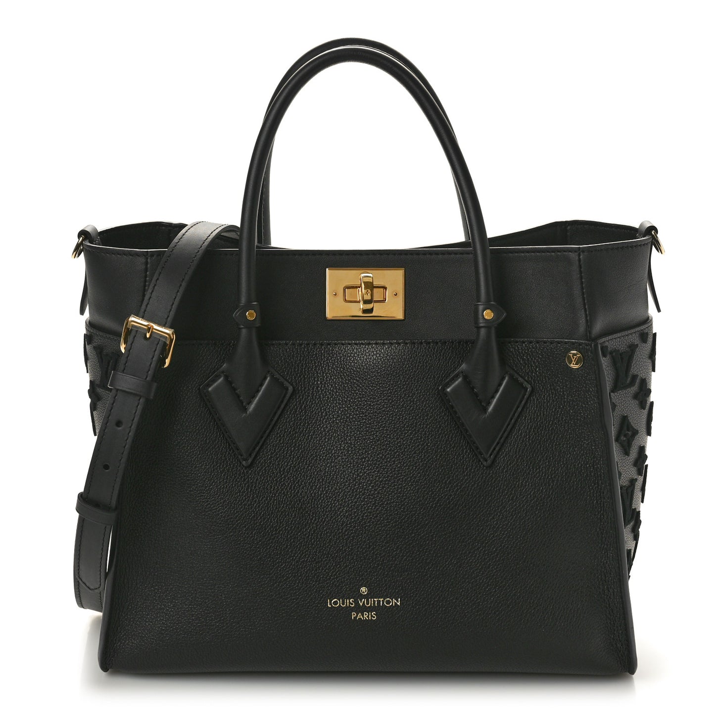 Calfskin Monogram Tufting On My Side Black