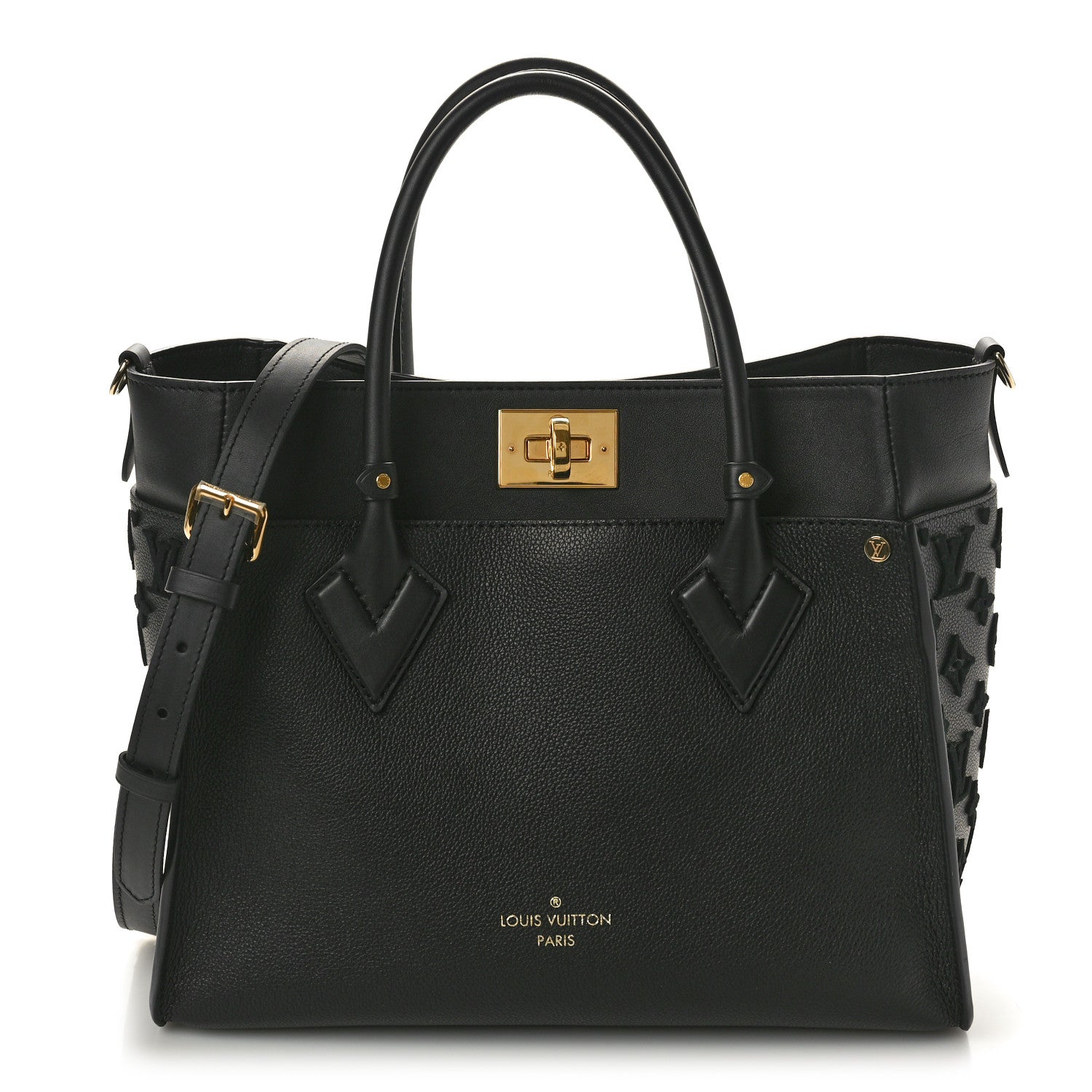 Louis Vuitton Calfskin Monogram Tufting On My Side Black 1 of 9