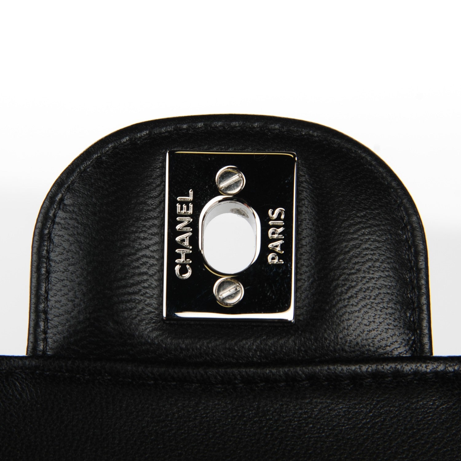 Chanel Lambskin Chevron Quilted Mini Square Flap Black 8 of 8