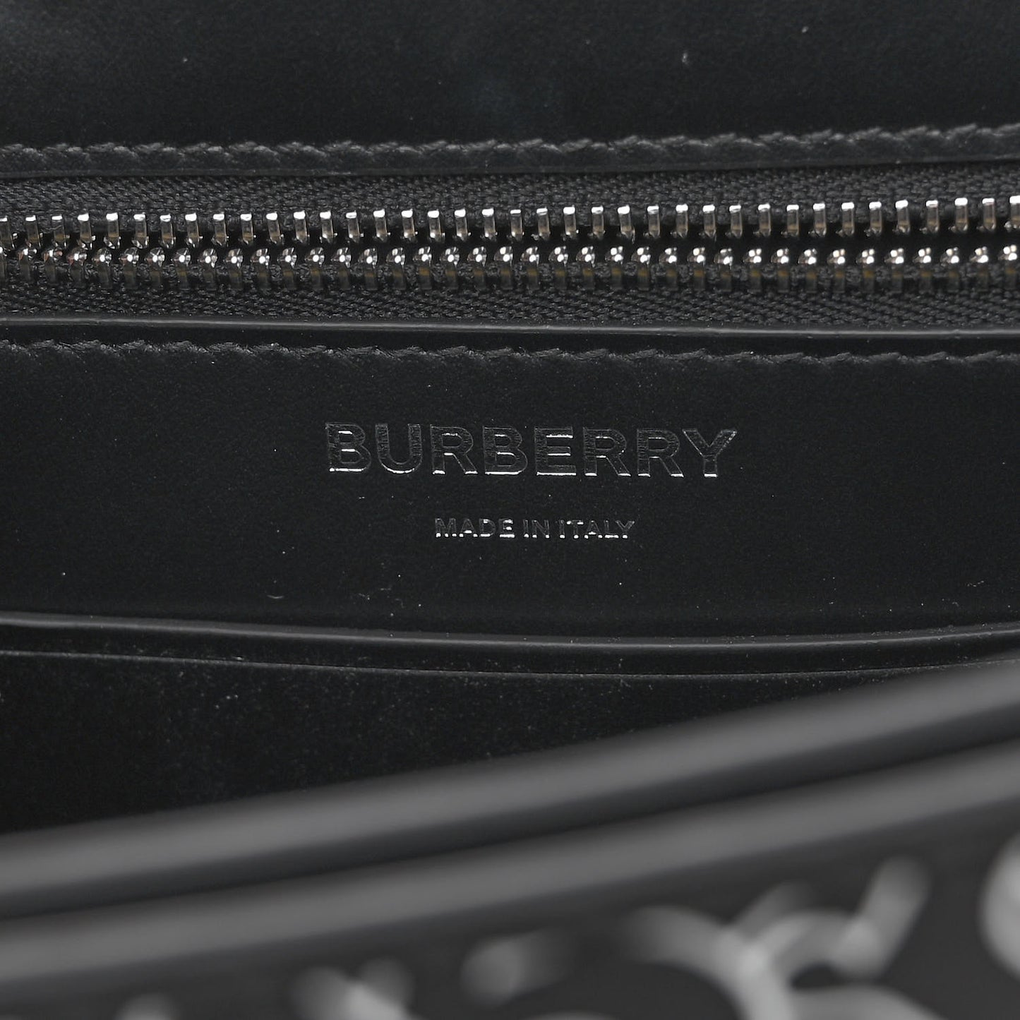 Calfskin Monogram TB Print Messenger Bag Black White